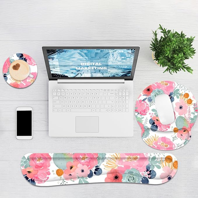 Ergonomic Mouse Pad with Wrist Rest and Keyboard Wrist Rest, Mousepad - Image 6