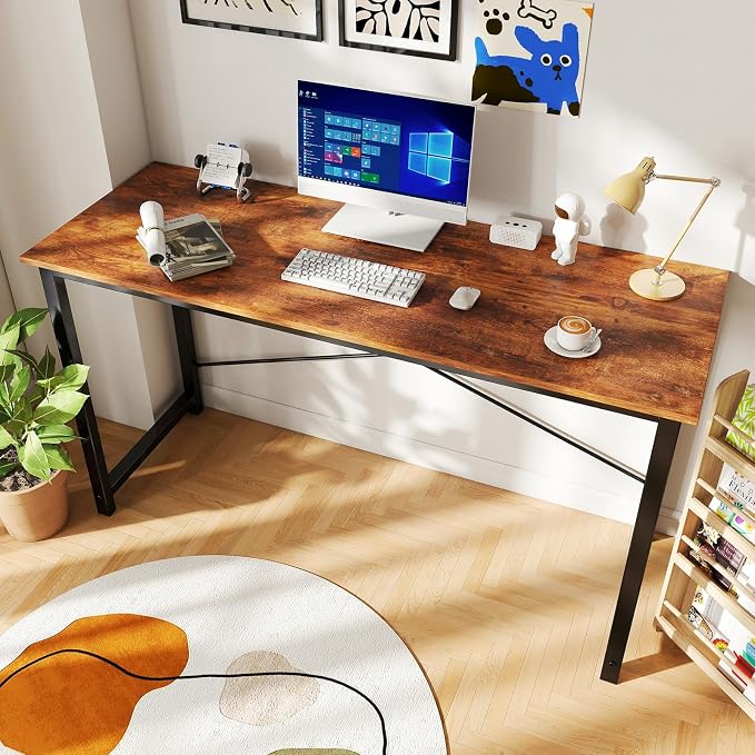 DUMOS 55 Inch Small Computer Desk, Gaming Desks for Home Office Bedroom - Image 2