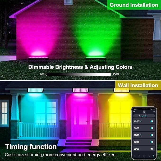 LED Stage Wash Lights Bar - 120W RGB & White Color Changing IP66 Waterproof Stage Light Bar with Remote & APP Controlled Uplighting for Church, Wedding, Birthday Party & Events - Image 5