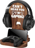 Gamer Gifts for Teenage Boy, Gamer Room Decor for Man, Best Gifts for Son, Boyfriend, Husband, Wooden Headset Stand, Can't Hear you I'm Gaming by BusyGamingLife