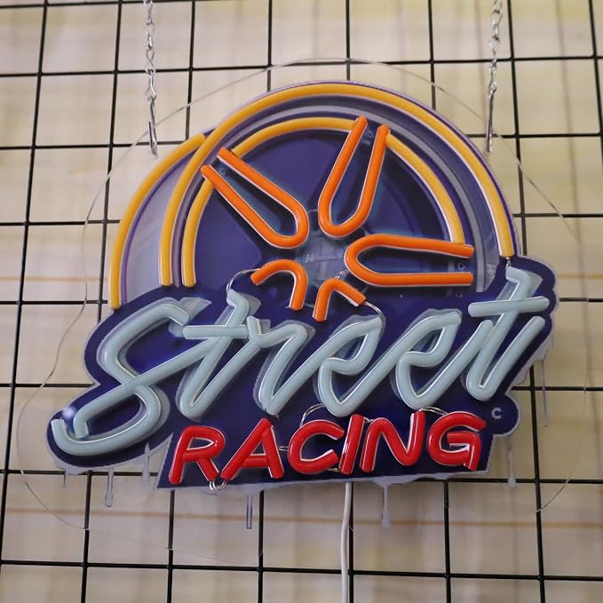 Wheel Neon Sign Car Led Light Up Sign Pop Art With UV Printed background Room Wall Decor Man Gaming Room, Kids Room, Bar Decoration, Birthday Party Gifts - Image 3