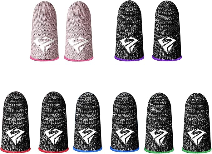 Gaming Finger Gloves Gaming Finger Sleeves Anti-Slip Sweatproof Ultra-Thin Touch Screen Gloves Fingertip Cover for Mobile Game Gaming Finger Gloves Gaming Thumb Sleeves - Image 6