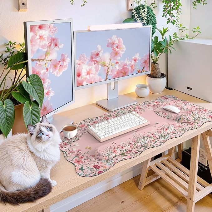 iCasso Pink Keyboard Mat 35.4"x15.7", Desk Protector for Classroom - Image 6