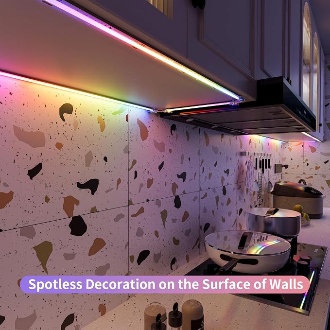 PAUTIX RGB Smart IC COB LED Strip Light Addressable 32.8ft/10m,UL-Listed 24V Color Flowing Strip Light Multicolor Flexible Tape Lights with APP Control/Music Mode,for TV,Bedroom,Party DIY Decoration - Image 6