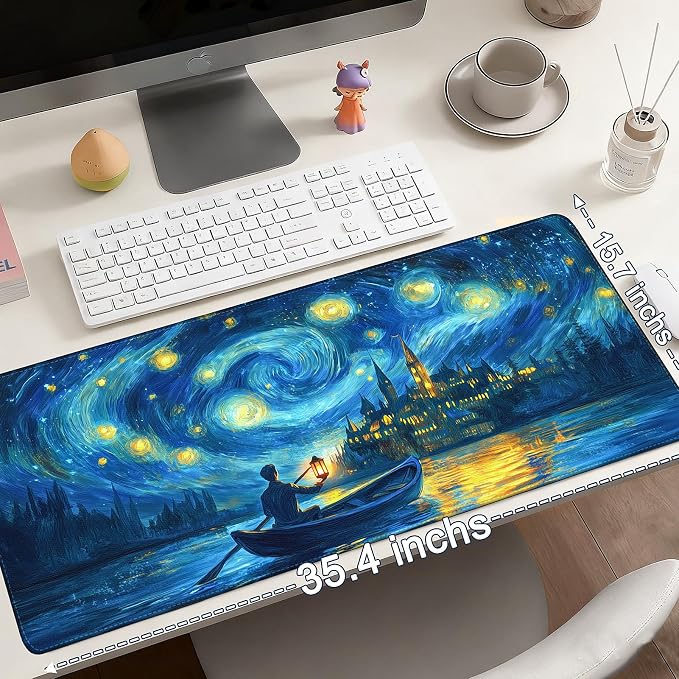 Mouse Pad Gaming - Desk Mat for Keyboard and Mouse - Large Mouse Pad for Desk, Mousepad (35.4" X 15.7") with Non-Slip Base, Desks Pad Mat Office and Home - Image 6