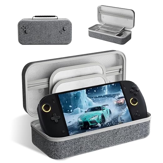 YAJOJO Carrying Case for OneXPlayer OneXfly Apex Handheld Game Console,Hard Shell Cover with Pocket for OneXPlayer OneXfly Apex Cable Charger & Accessories ,Shockproof,Grey by Unknown