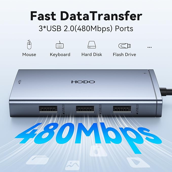 USB C Docking Station Dual Monitor for HP,Laptop Docking Station 3 Monitors - Image 8
