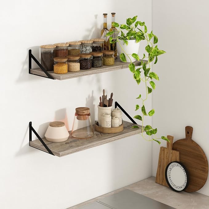 Axeman 12 Inch Deep Grey Floating Shelves 30 Inches Long - Image 2