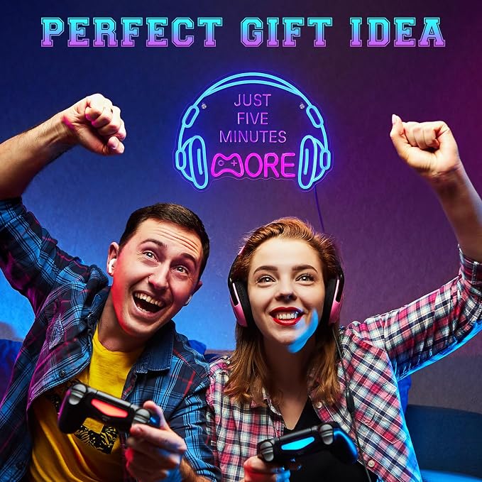 Gaming Neon Sign LED Headset Gamer Neon Light Headphone Lightup Game Signs - Image 7