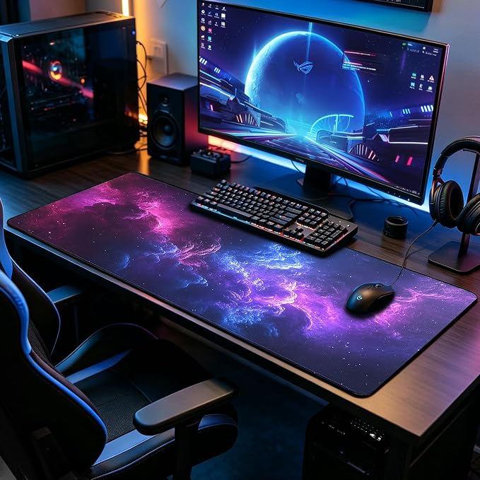 Mouse Pad Gaming - Desk Mat for Keyboard and Mouse - Large Mouse Pads for Desk, Gaming Mousepad with Non-Slip Base, Desks Pad (31.5" X 11.8") for Game, Office and Home - Image 5