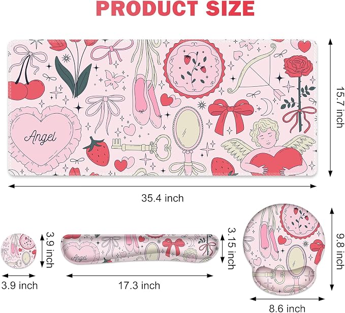 Gaming Mouse Pad, 4in1 XXL Mousepad Large Desk Mat, Cute Desk Pad Protector - Image 5