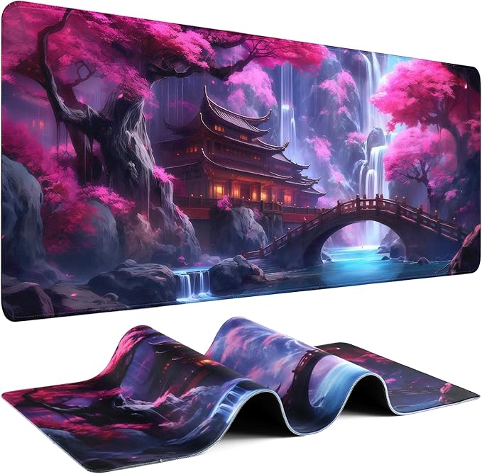 Gaming Mouse Pad - (31.5"×11.8") Japanese Anime Large Mouse Pads for Desk - Desk Mat for Keyboard and Mouse with Non-Slip Base, Desks Pad Matfor Game/Office & Home by Unknown