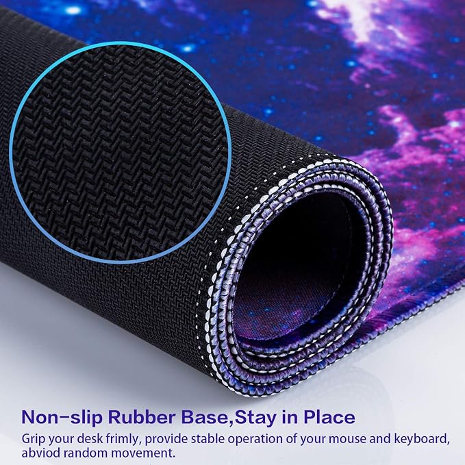 Canjoy Gaming Mouse Pad, 31.5x15.7in Large Mouse Pads for Desk Keyboard Pad | Desk Mat for Keyboard and Mouse Computer Big Full Size Desk Pad with Non-Slip Rubber Base and Stitched Edge for Home Office - Image 6