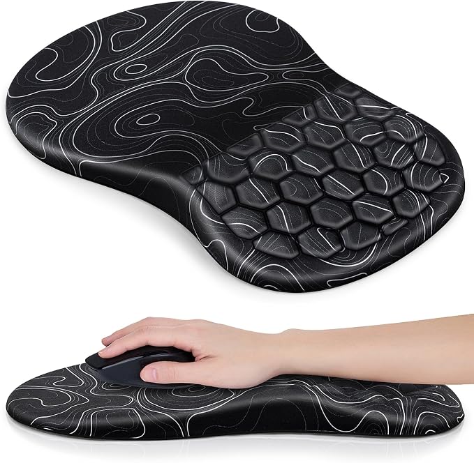 Canjoy Mouse Pad with Wrist Rest, Ergonomic Wrist Support with Massage by Canjoy