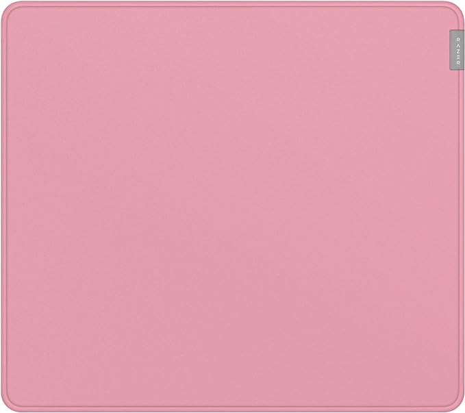 Razer Strider Hybrid Mouse Mat with a Soft Base & Smooth Glide, Pink | Firm Gliding Surface, Anti-Slip Base, Rollable & Portable, Anti-Fraying Stitched Edges, Water-Resistant, Large by Unknown
