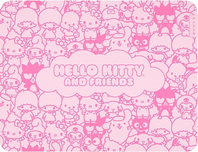 Razer Gigantus V2 Cloth Gaming Mouse Pad (M), Hello Kitty & Friends Edition | Textured MicroWeave Cloth Surface, Thick, High-Density Rubber Foam, Non Slip Base by Unknown