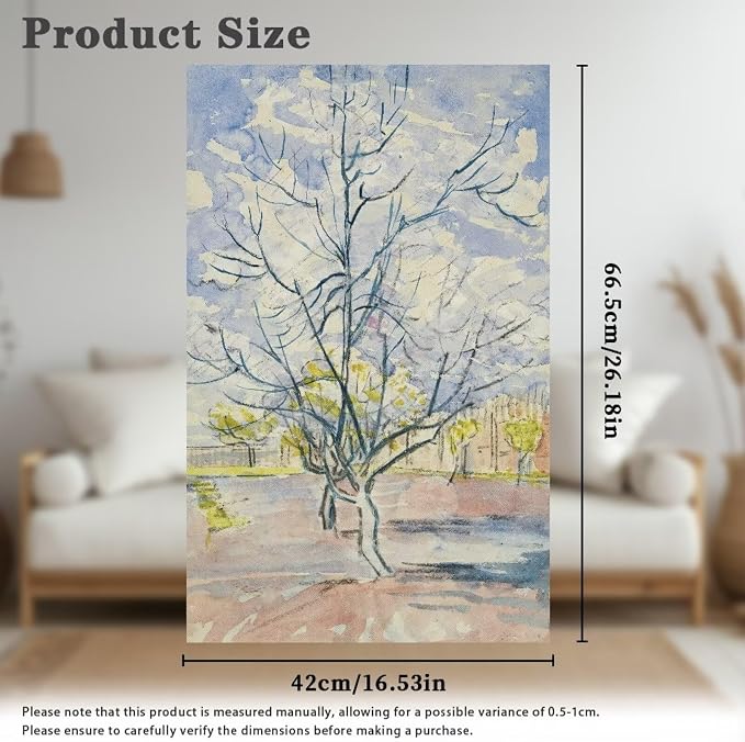 Headrest Cover for Small Recliner 26x16 Inch 2 Pcs - Easy Install Waterproof Polyester Slipcover, Non-Slip Breathable Protector with Nails for Home/Office, Peach Trees in Bloom Print - Image 6