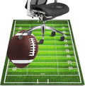 Gaming Chair Mat for Hardwood Floor 36"X 48" Heavy Duty Office Desk Chair Rug for Under Game Rolling Chairs Computer Decor Protect Mats Low Pile Non-Slip Rubber for Carpet & Tile Floor-Football by Wruzbxcn