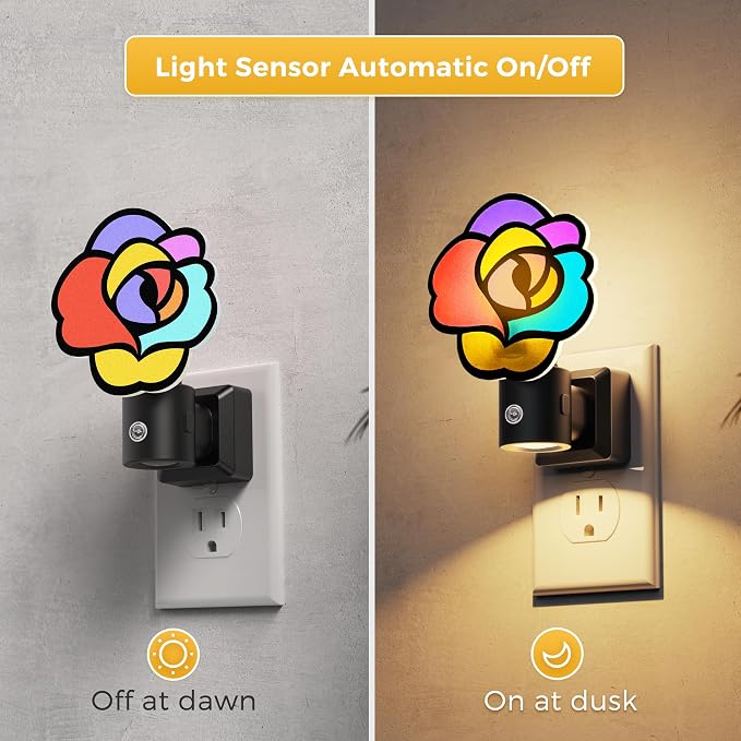 L LOHAS LED Night Lights Plug into Wall, Night Light with Light Sensor - Image 2
