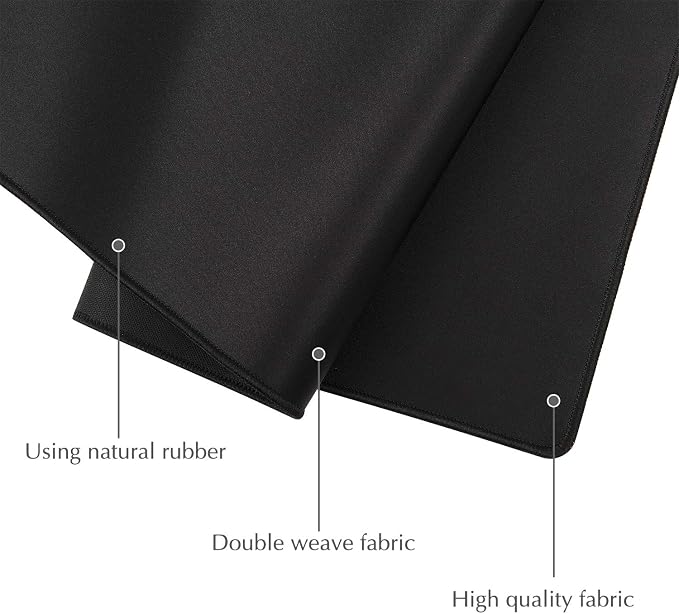 JIALONG Large Gaming Mouse Pad, XXL Desk Mousepad with Stitched Edges, Non-Slip Base Keyboard Pad for Gamer, Office & Home Classic Black - Image 3