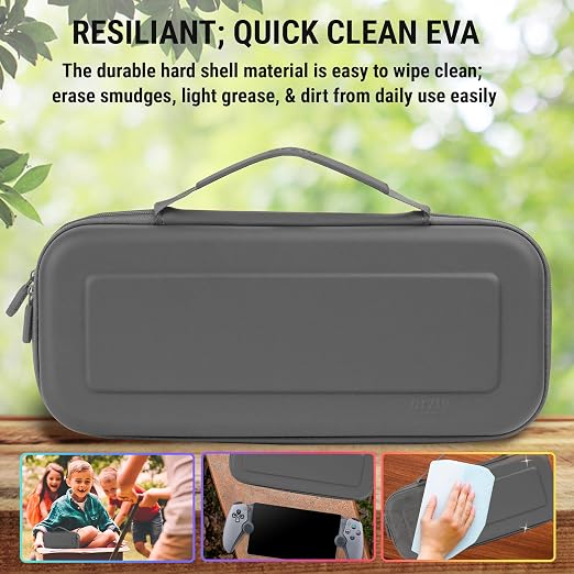 Orzly Carry Case Designed for PlayStation Portal Remote Player for PS5 Console Holds Accessories, Travel and Storage Protection for Headset Charger and More Grey - Gift Box Edition - Image 3