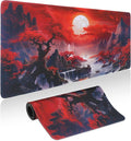 Mouse Pad Gaming - Desk Mat for Keyboard and Mouse - Japanese Red Cherry Blossoms Large Mouse Pads for Desk, Anime Gaming Mousepad (31.5" X 11.8") with Non-Slip Base for Game, Office and Home by Unknown