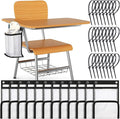 12 Pcs Water Bottle Holder for Classroom Desk Anti-spill Chair Cup Holder with 50 Pcs Black Zip Ties Back to School Gift for Students Water Bottle Pockets for Student Classroom Chair Pocket(Classic) by Sunnymove