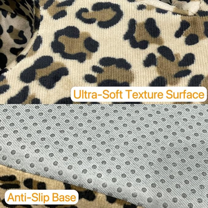 Couch Cup Holder Pillow, Couch Drinks Remotes Holder for Center of Couch, for Sofa, Bed, RV, Car (Leopard) - Image 4