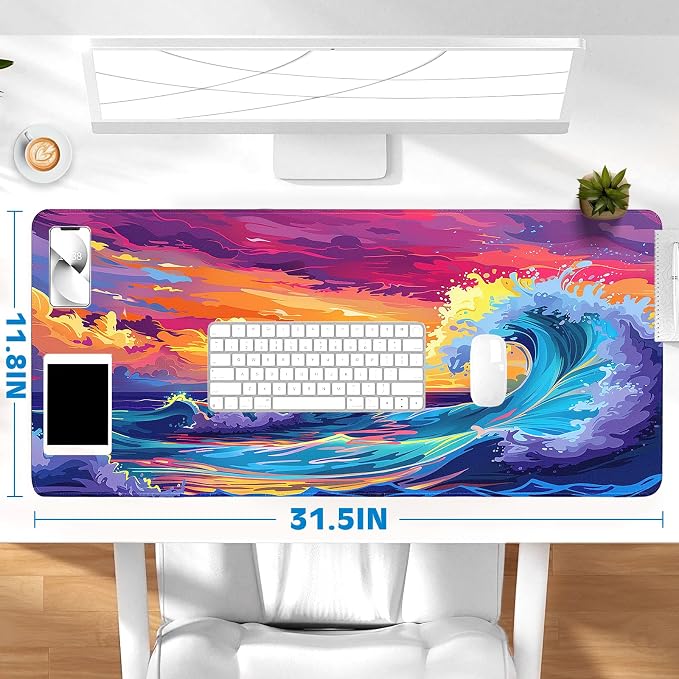 Gaming Mouse Pad, Desk Mat for Keyboard and Mouse, Large Mouse Pad for Desk, Computer Mousepad - Image 6