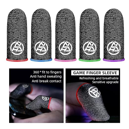 Flexible Gaming Finger Gloves Protectors with Ventilated Fabric Perfect for Shooters Competitive 2pcs Wicking Finger Sleeves - Image 2