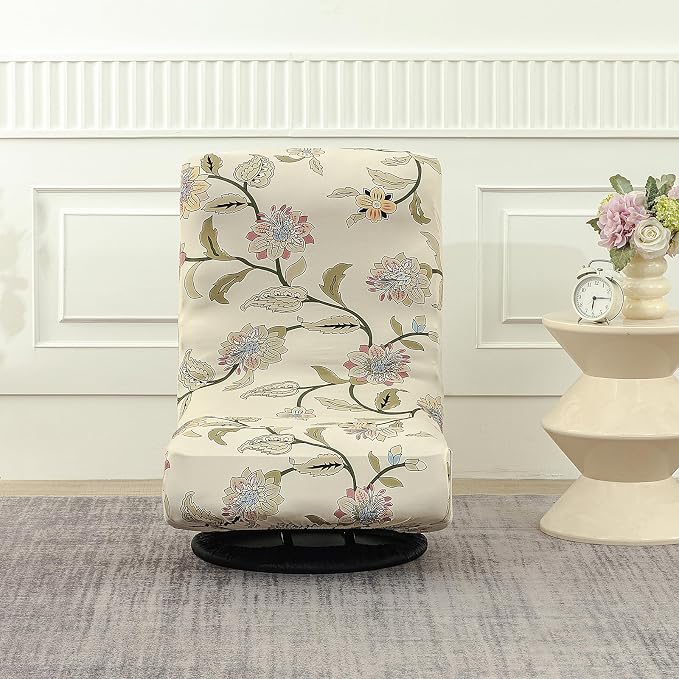 Stretch Swivel Floor Gaming Chair Slipcover - Printed Reclining Folding Protective Lounge Rocker Seat Cover,1 Pack,05 - Image 3