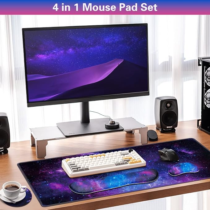 Canjoy Desk Mat with Wrist Rest, Keyboard and Mouse Pad Wrist Support Pad ﻿ - Image 2