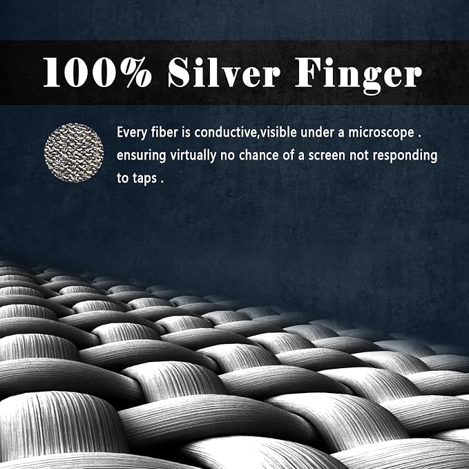 6PCS Gaming Finger Sleeves. 0.29MM Silver Fiber, Anti Sweat, Extremely Thin,Breathable Touchscreen dedales Gamer Finger Cover Thumb Sleeve Fit Phone Game Tablet Devices. - Image 2