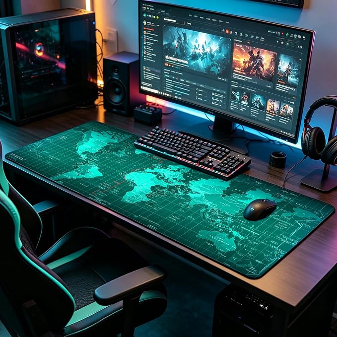 Mouse Pad Gaming - Desk Mat for Keyboard and Mouse - Large Mouse Pads for Desk, Gaming Mousepad with Non-Slip Base, Desks Pad (31.5" X 11.8") for Game, Office and Home - Image 5