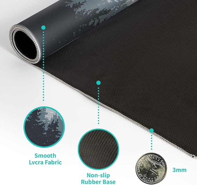 Desk Mat,Large Mouse Pad 31.5x11.8 Inch XL Extended Gaming Mouse Pad Mat with Non-Slip Base Stitched Edges Mousepad for Computer,Office,Keyboard and Laptop - Fog Misty Forest - Image 8