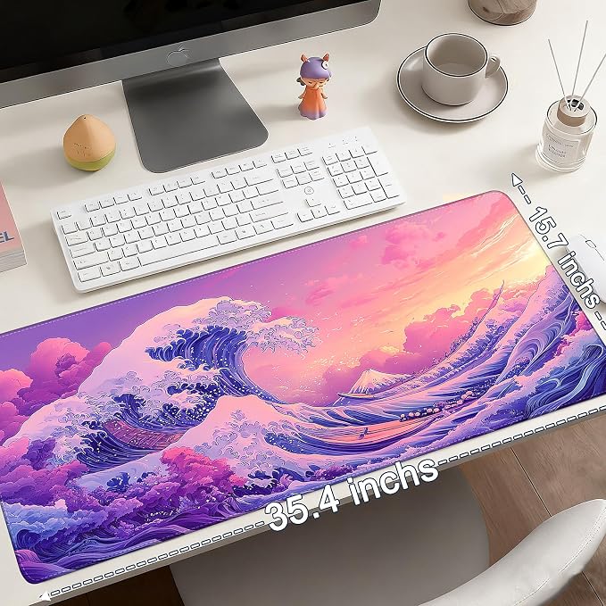 Mouse Pad Gaming - Desk Mat for Keyboard and Mouse - Large Mouse Pad for Desk, Mousepad (35.4" X 15.7") with Non-Slip Base, Desks Pad Mat Office and Home - Image 6
