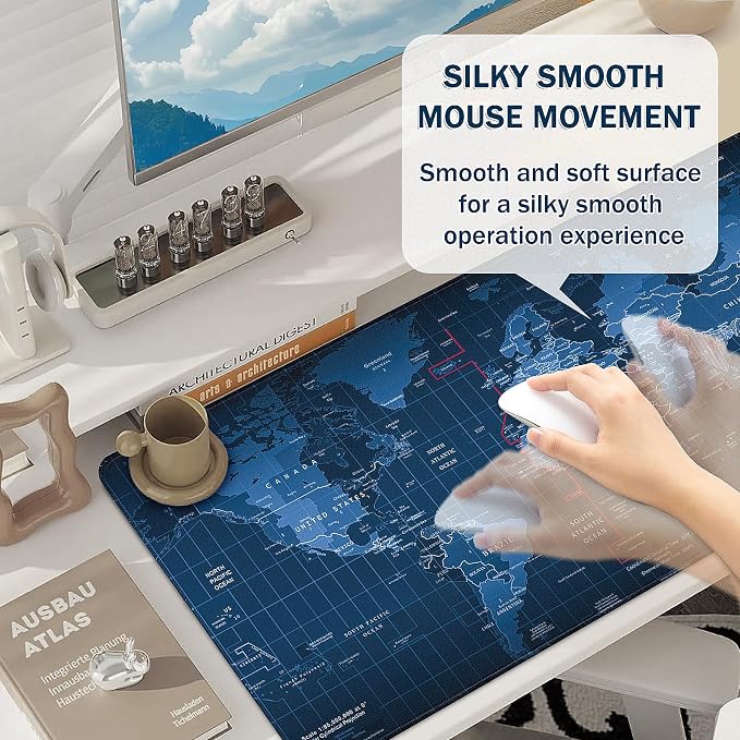 Mouse Pad Gaming - Desk Mat for Keyboard and Mouse - Large Mouse Pad for Desk, Mousepad (35.4" X 15.7") with Non-Slip Base, Desks Pad Mat Office and Home - Image 4