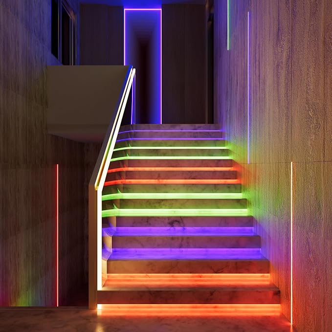 MIWISE RGB COB LED Strip Light, UL-Listed Music Sync Color Changing Dimmable Super Bright LED Lights, Multicolor Flexible Tape Light with RF Remote/App Control, for Bedroom, Party DIY Decor, 16.4ft - Image 8