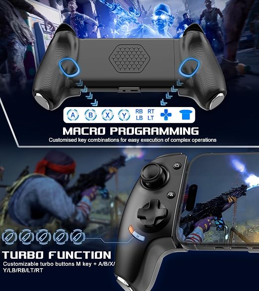Mobile Gaming Controller for Android and iPhone 17/16/15 Series (USB-C) PS Remote Player Gamepad for PS5/PS4/Xbox/PC with Hall Joysticks/Hall Trigger/3.5mm Audio Jack/Cloud Gaming Controller, Plug & Play - Image 7