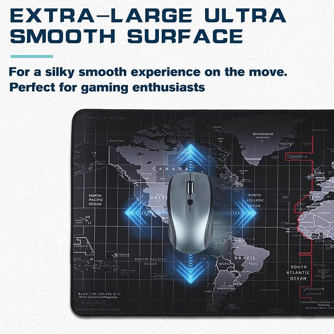 Mouse Pad Gaming - Desk Mat for Keyboard and Mouse - Large Mouse Pads for Desk, Gaming Mousepad with Non-Slip Base, Desks Pad (31.5" X 11.8") for Game, Office and Home - Image 4