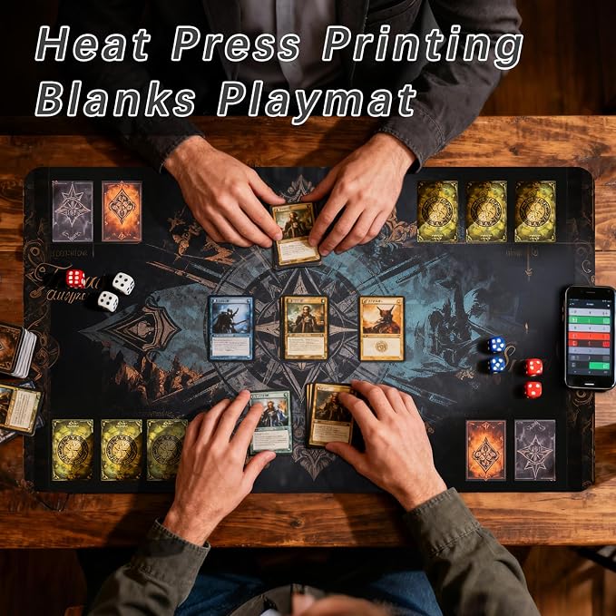 10 Pcs Sublimation Blanks Playmat 14x24 Inch,Trading Board Game mat is Made of Rubber, Versatile Card Game mat and Desk pad for Home Office Use - Image 3