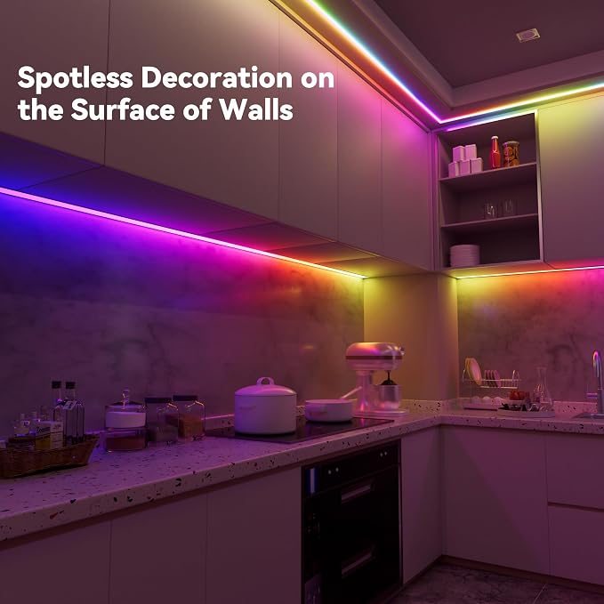 PAUTIX IP67 Waterproof RGB Smart IC COB LED Strip Light, Chasing Color RGB COB LED Lights, UL-Listed Addressable 24V Multicolor 32.8ft, for Outdoor Indoor Lighting Projects(Without Controller&Adapter) - Image 8