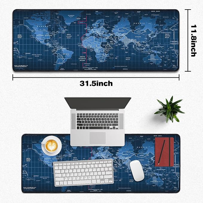 Mouse Pad Gaming - Desk Mat for Keyboard and Mouse - Large Mouse Pads for Desk, Gaming Mousepad with Non-Slip Base, Desks Pad (31.5" X 11.8") for Game, Office and Home - Image 5