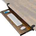 AX WABER Keyboard Tray Under Desk Pull Out with Extra Sturdy C Clamp Mount System, 32.8 (38 inch Including Clamps) x 12 Inch Slide-Out Platform Computer Drawer for Typing Vintage AX01WG202 by 1