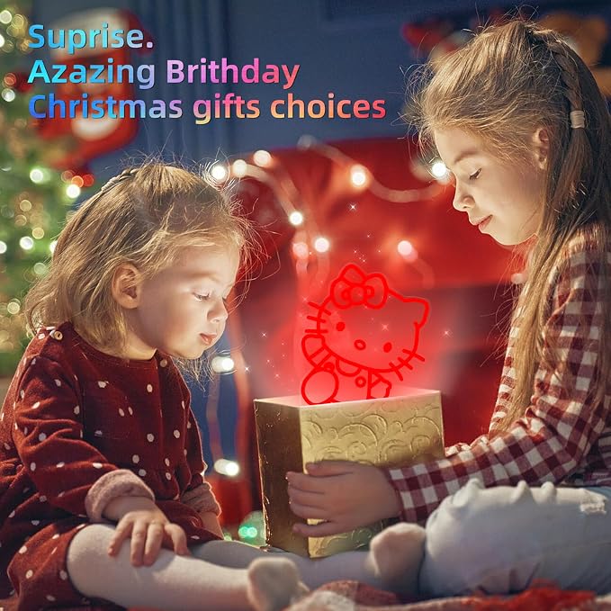 LOUHH Cat Night Light, 3D LED 16 Color Intelligent Remote Control Lamp for Children's Gifts Children's Room Decoration Holiday Gifts - Image 6