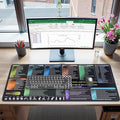 iCasso Excel Cheat Sheet Desk Pad, Excel Mouse Pad Shortcuts, Colorful | Excell Short Cut Desk Mat, Extended Large XXL Non-Slip Exel Mousepad with Stitched Edges for Computer Keyboard by iCasso