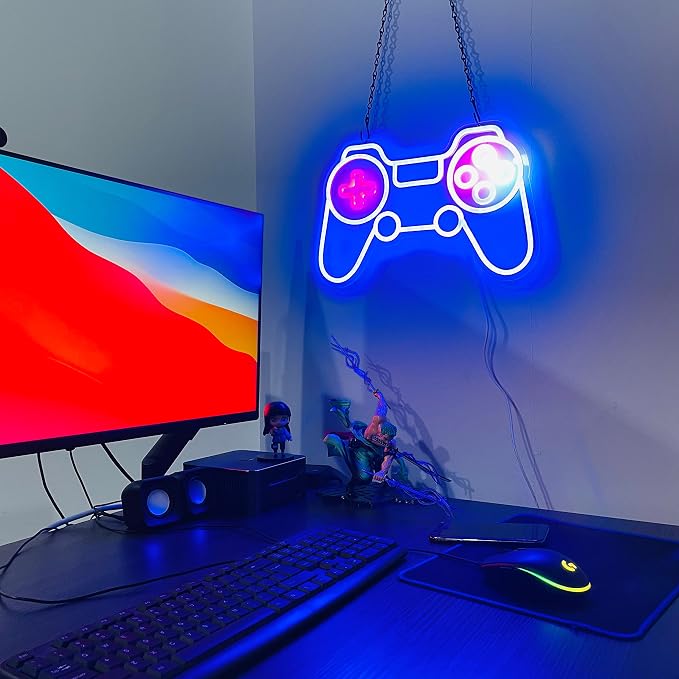 Game Controller Neon Sign Gamer Gifts for Teen Boys Room Decor Upgraded Gaming Lights Game Console Neon Light Sign for Bedroom Wall Decor (Gamepad) - Image 7