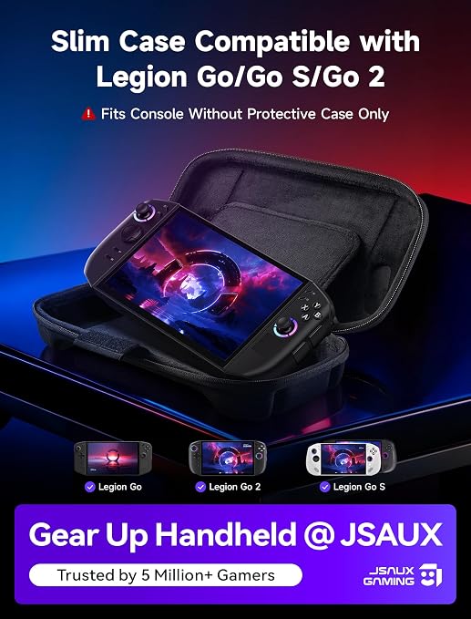 JSAUX Slim Travel Case for Lenovo Legion Go / Go S / Go 2, Hard Shell Pouch - Image 2
