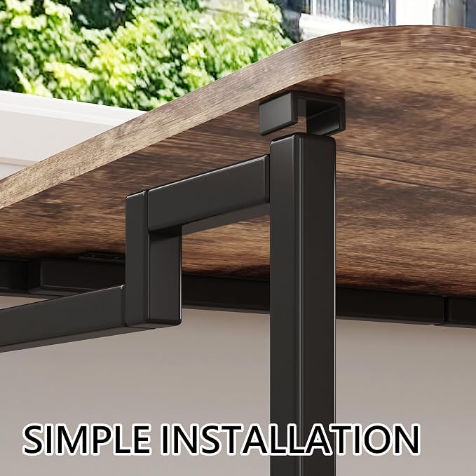 JSB Folding Desk for Small Spaces,Mobile Portable Rolling Laptop PC Table on Wheels,Foldable Computer Desk for Home Office,Bedroom,Dorm,Space Saving (Rustic & Brown, 31.5") - Image 7