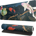 Japanese Gaming Mouse Pad XL - Extended Large Mouse Mat Desk Pad, Stitched Edges Mousepad, 3mm Thick Long Non-Slip Rubber Base Mice Pad, 31.5 X 11.8 Inch - Koi Fish Art by Unknown